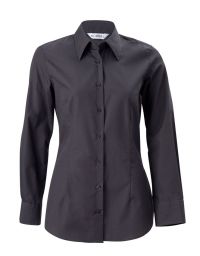Damen Bluse Langarm Dunkelgrau