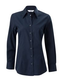 Damen Bluse Langarm Dunkelblau