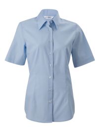 Kurzarm Bluse Hellblau