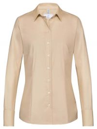 Damenbluse Langarm in Beige