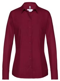 Damenbluse Langarm in Weinrot