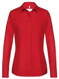 Damenbluse Langarm in Rot