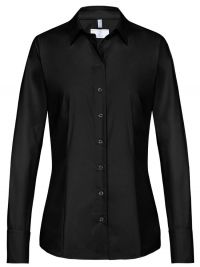 Damenbluse Langarm in Schwarz