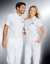 Weißes Arbeits Poloshirt Damen