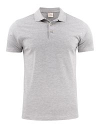 Herren Poloshirt Grau Meliert