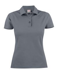 Damen Poloshirt in Grau mit taillierter Passform und klassischem Kragen – ideal für Beruf und Alltag