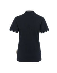 Damen Poloshirt in Schwarz mit Kontrastfarben