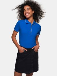 Arbeits Poloshirt Blau mit Kontrastfarben
