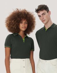 Damen Poloshirt in Grün Anthrazit