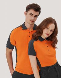 Herren Performance Poloshirt Contrast