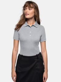 Polo Shirt Damen Grau