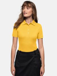 Polo Shirt Damen Gelb