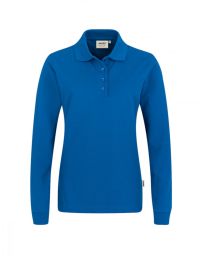 Poloshirt Damen langarm blau