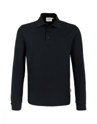 Langarm Poloshirt Herren schwarz