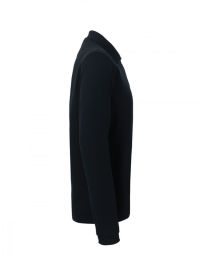 Langarm Poloshirt Herren schwarz