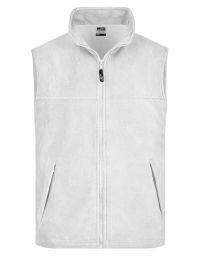 Weste Weiß Herren – warme und strapazierfähige Fleece-Weste mit Zip-Taschen