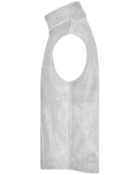 Weste Weiß Herren – warme und strapazierfähige Fleece-Weste mit Zip-Taschen