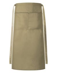 Hellbraune Bistro Schürze Taschen