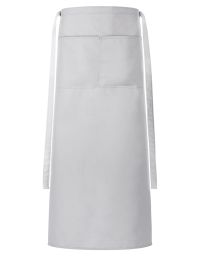 Lange graue Bistroschürze mit Tasche für Damen und Herren – 100x100 cm – ideal für Gastronomie, Küche und Servicepersonal