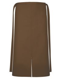 Kellner Schürze Braun für Damen und Herren mit Gehschlitz, 80x100 cm