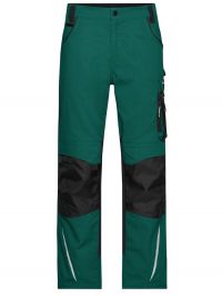 Grüne Arbeitshose für Handwerker – robuste Workwear mit CORDURA®-Knieverstärkung, dehnbarem Bund und praktischen Taschen