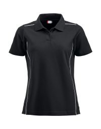 Damen Arbeits Poloshirt New Alpena in Schwarz, tailliert, für Beruf & Freizeit