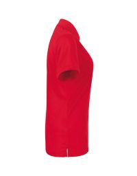 Rotes Funktions Poloshirt Damen mit weißer Knopfleiste für Pflege und Verkauf