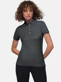 Damen Poloshirt anthrazit mit kurzer Knopfleiste für Pflege und Verkauf