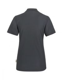 Damen Poloshirt anthrazit mit kurzer Knopfleiste für Pflege und Verkauf