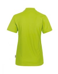 Grünes Funktions Poloshirt Damen mit weißer Knopfleiste für Pflege und Therapie