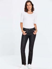 Damen Jeans Regular Fit Schwarz