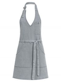 Damen Jeans Latzschürze Grau