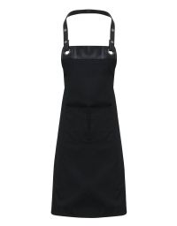 Bib Apron Espresso with Faux Leather