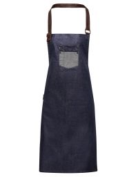 Moderne Latzschürze in Denim Blau