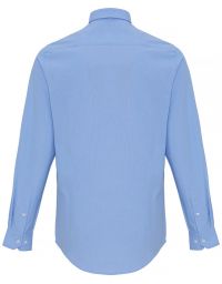 Hemd hellblau mit gestreiften Kragen