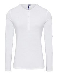 Langarmshirt Damen Weiß