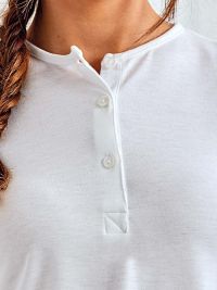 Langarmshirt Damen Weiß