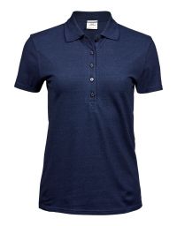Polo Shirt Damen Jeansblau