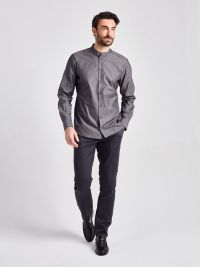 Stehkragenhemd Herren