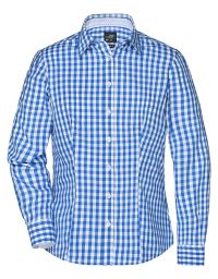 Karo Bluse blau-weiß