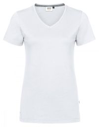 Damen V-Shirt Weiß