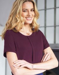 Kurzarm Blusen Damen Elegant