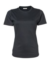 T-Shirt Rundhals Damen Dunkelgrau