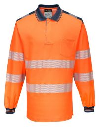 Warnschutz langarm Poloshirt