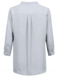 Chiffon Bluse 3/4-Arm Grau