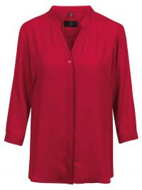 Chiffon Bluse 3/4-Arm Rot