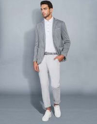 Herren Chino Hose in Hellgrau