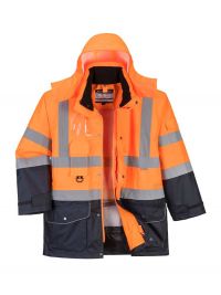 High-visibility 7-in-1 contrast traffic jacket