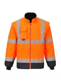 High-visibility 7-in-1 contrast traffic jacket