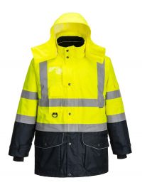 High-visibility 7-in-1 contrast traffic jacket